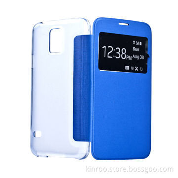 Window case for Samsung S5, with transparent shell